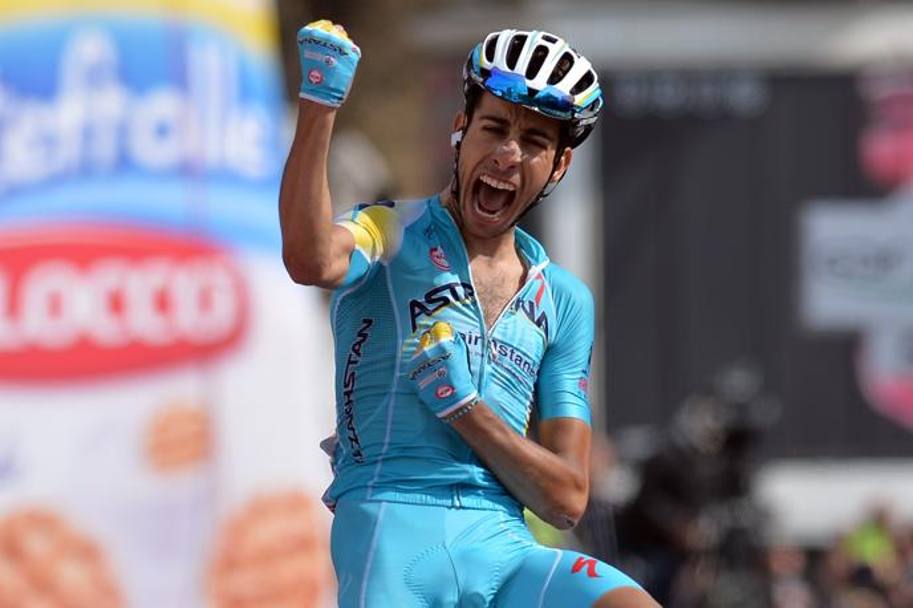 La prima vittoria di tappa per Aru era arrivata il 25 maggio scorso, nella tappa di Montecampione al Giro d&#39;Italia (LaPresse)